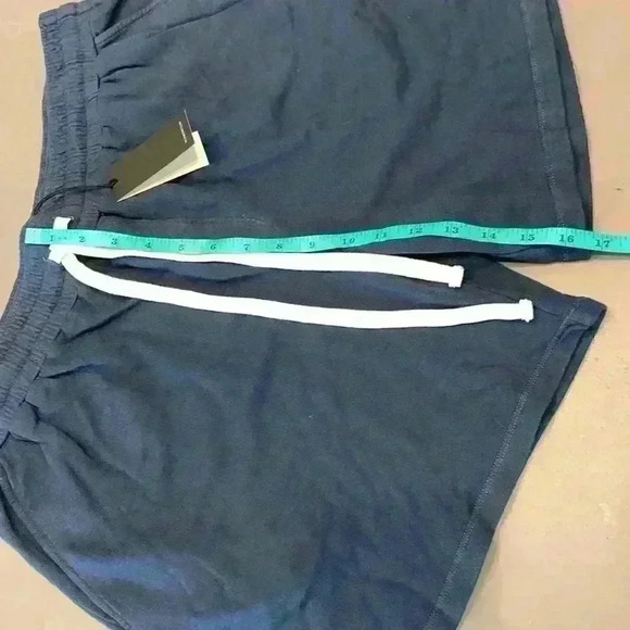 Monrow Men's Blue Steel Elastic Waistband Drawstring Supersoft Gym Shorts Sz XL - Picture 5 of 10